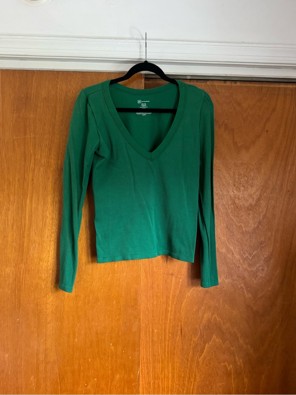 No Boundaries Emerald Green Ribbed Top